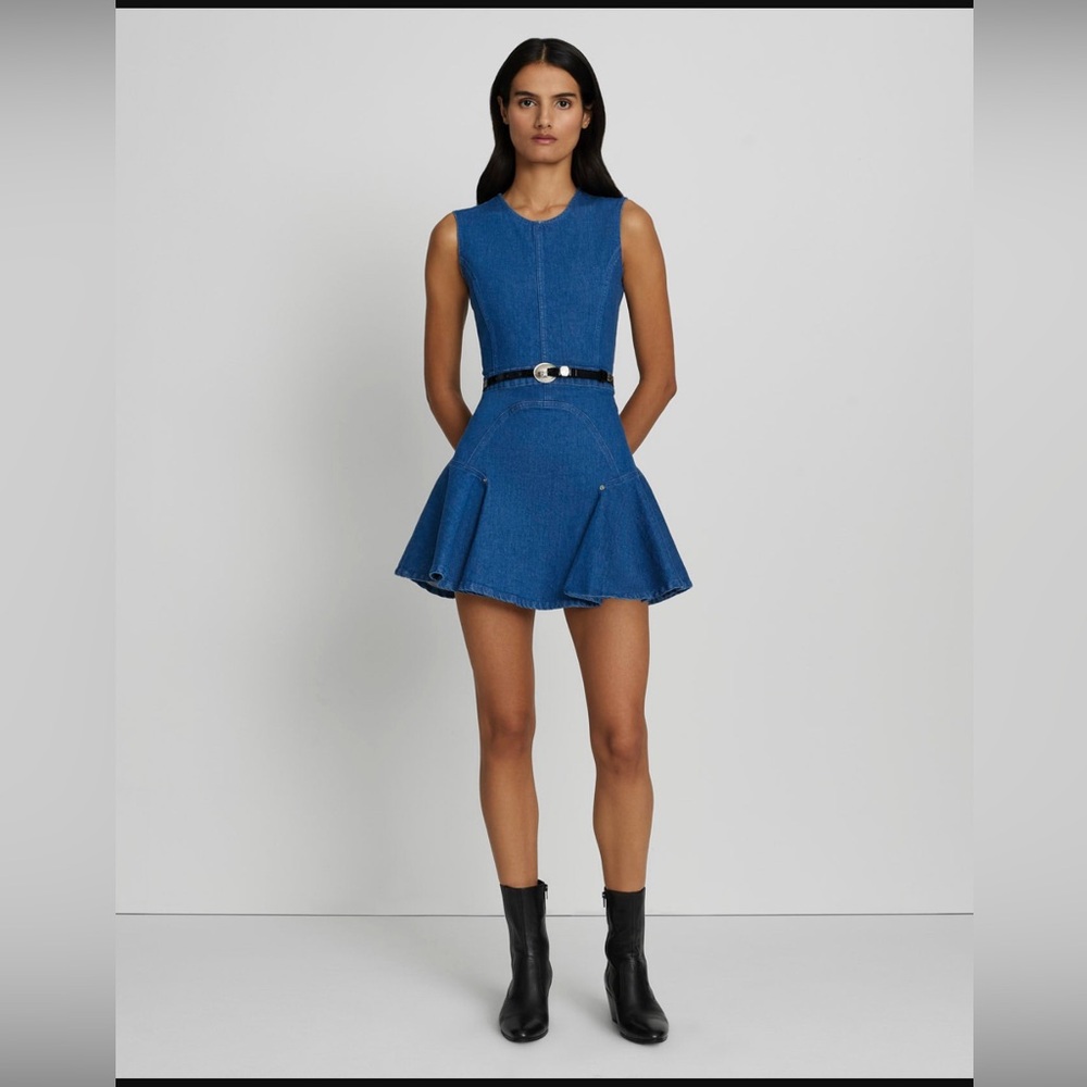7 for all Mankind denim flare dress